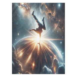 Breakdancer in action, Ai, Action in der Galaxie Tischdecke