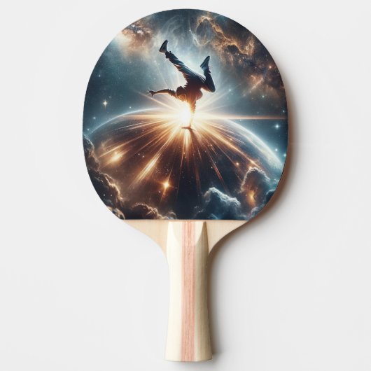 Breakdancer in action, Ai, Action in der Galaxie Tischtennis Schläger (Vorderseite)