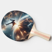 Breakdancer in action, Ai, Action in der Galaxie Tischtennis Schläger (Seitenansicht)