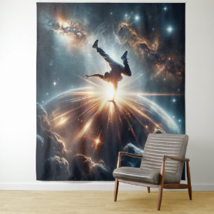 Breakdancer in action, Ai, Action in der Galaxie Wandteppich