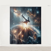 Breakdancer in action, Ai, Action in der Galaxie Wandteppich (Vorderseite)