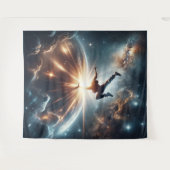 Breakdancer in action, Ai, Action in der Galaxie Wandteppich (Vorderseite (Horizontal))