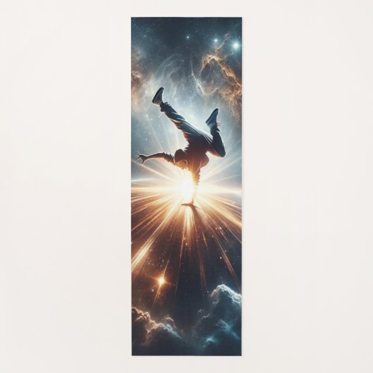 Breakdancer in action, Ai, Action in der Galaxie Yogamatte (Vorderseite)