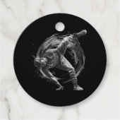 Breakdancer in Aktion im Stil eines Spritzers mit  Geschenkanhänger (Vorderseite)