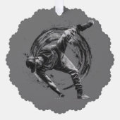 Breakdancer in Aktion im Stil eines Spritzers mit  Ornament Karte (Vorderseite)