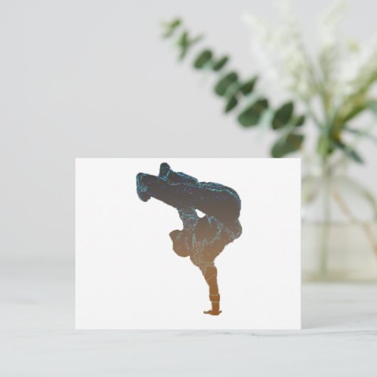 Breakdancer Postkarte (Stehend Vorderseite)