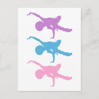 Breakdancer Silhouette Postkarte