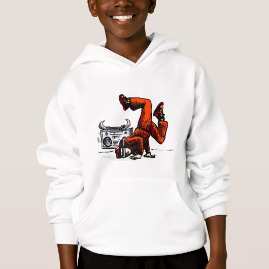 Breakdancer und Kasten-angesagtes Hopfen Hoodie (Vorderseite)