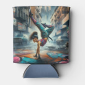 Breakdancer Women in Action New Yorker Silhouette Dosenkühler (Vorderseite)