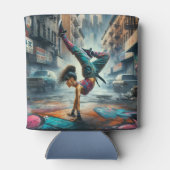 Breakdancer Women in Action New Yorker Silhouette Dosenkühler (Rückseite)