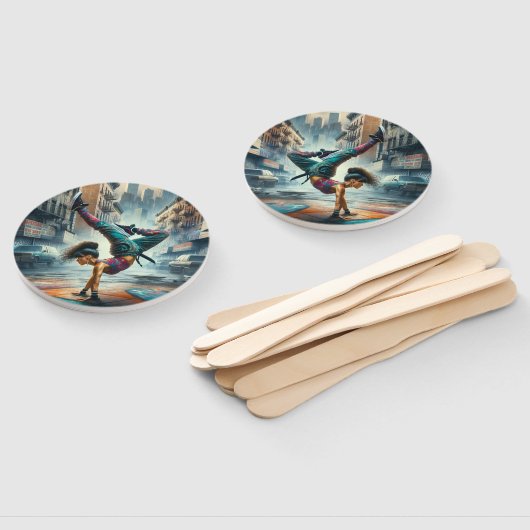 Breakdancer Women in Action New Yorker Silhouette Fächer (Non-assembled)