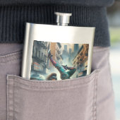 Breakdancer Women in Action New Yorker Silhouette Flachmann (Beispiel)