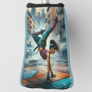Breakdancer Women in Action New Yorker Silhouette Golf Headcover