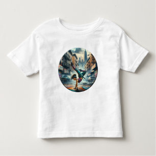 Breakdancer Women in Action New Yorker Silhouette Kleinkind T-shirt