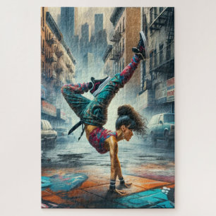 Breakdancer Women in Action New Yorker Silhouette Puzzle