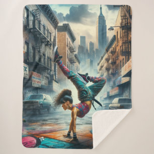 Breakdancer Women in Action New Yorker Silhouette Sherpadecke