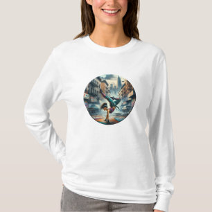 Breakdancer Women in Action New Yorker Silhouette T-Shirt