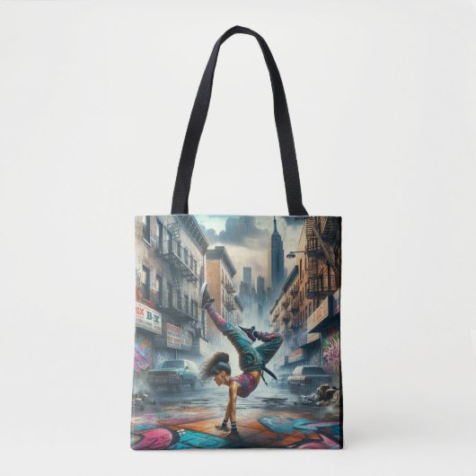 Breakdancer Women in Action New Yorker Silhouette Tasche (Vorderseite)
