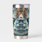 Breakdancer Women in Action New Yorker Silhouette Thermobecher (Links)