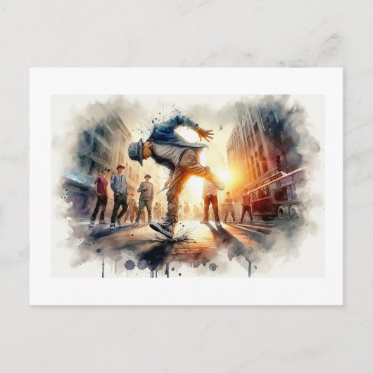Breakdancing in the City,  Postkarte (Vorderseite)