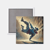 Breakdancing Magnet (Vorderseite/Rückseite)
