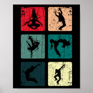 Breakdancing Retro Vintage Hip Hop Geschenk Tänzer Poster