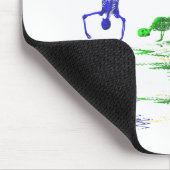 Breakdancing Skelette Mousepad (Ecke)