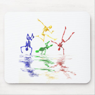 Breakdancing Skelette Mousepad