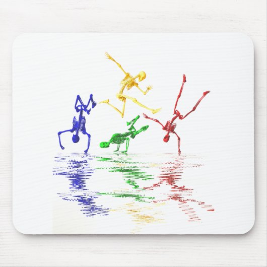 Breakdancing Skelette Mousepad (Vorne)