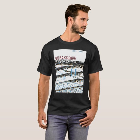 Breakdown Retro Computer Glitch Geek Programmer Ne T-Shirt (Vorne ganz)
