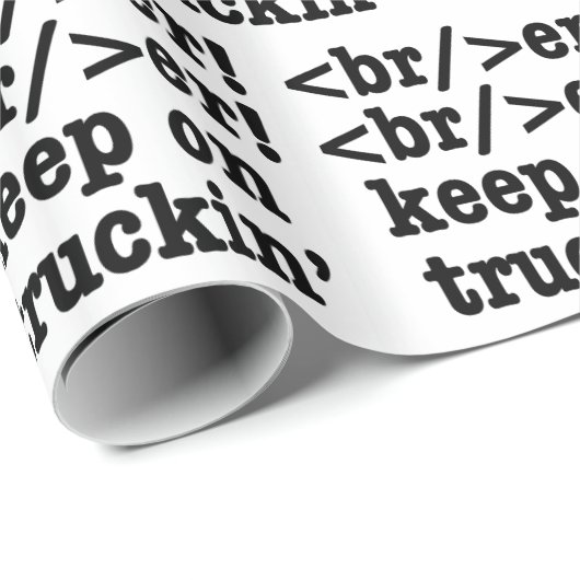 Breaker! behalt auf Truckin' // HTML Code Geschenkpapier (Rolleneckpunkt)
