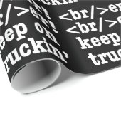 Breaker! behalt auf Truckin' // HTML Code Geschenkpapier (Rolleneckpunkt)