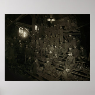 BREAKER BOYS - PENNSYLVANIA KOHLE MINE 1911 POSTER