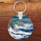 Breakers on the Rocks Seascape Ocean Waves Art Schlüsselanhänger (Vorderseite)