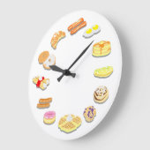 Breakfast All Day Große Wanduhr (Winkel)
