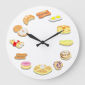 Breakfast All Day Große Wanduhr (Vorderseite)
