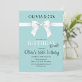 Breakfast at Tiffany's Birthday brunch invitation (Stehend Vorderseite)