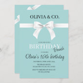 Breakfast at Tiffany's Birthday brunch invitation (Vorne/Hinten)