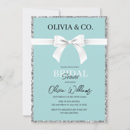 Breakfast at Tiffany's Bridal shower invitation (Vorderseite)