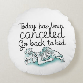 Breakfast at Tiffanys Go Back to Bed Rundes Kissen