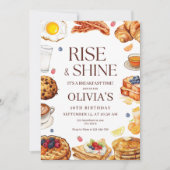 Breakfast Birthday Invitation Brunch Party Kids Einladung (Vorderseite)