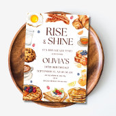 Breakfast Birthday Invitation Brunch Party Kids Einladung