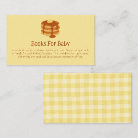 Breakfast Brunch Theme Baby Shower Book Request Begleitkarte (Vorne/Hinten)