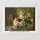 Breakfast In The Open By Edouard Manet Postkarte (Vorderseite)