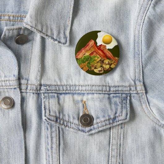 Breakfast Landscape Bacon Eggs Button (Beispiel)