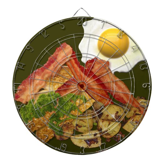 Breakfast Landscape Bacon Eggs Dartscheibe (vorne)