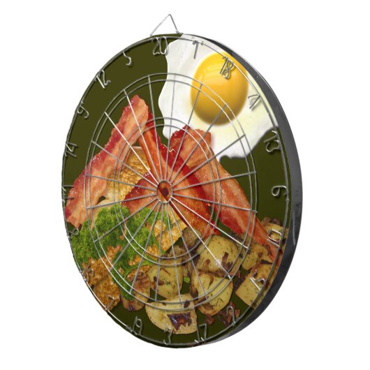 Breakfast Landscape Bacon Eggs Dartscheibe (Vorderseite rechts)