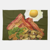 Breakfast Landscape Bacon Eggs Handtuch (Horizontal)