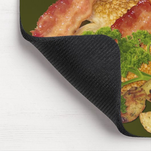 Breakfast Landscape Bacon Eggs Mousepad (Ecke)