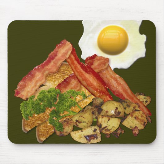 Breakfast Landscape Bacon Eggs Mousepad (Vorne)